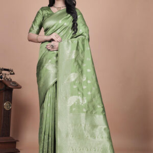 Mameraa Ethnic Motifs Woven Design Saree With Blouse Piece - Image 1