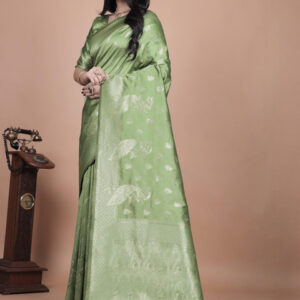 Mameraa Ethnic Motifs Woven Design Saree With Blouse Piece - Image 3