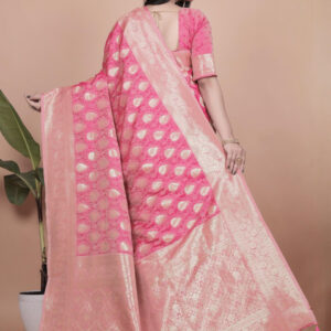 Mameraa Ethnic Motifs Woven Design Zari Saree - Image 4