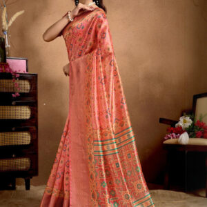 Mameraa Ethnic Motifs Woven Design Zari Saree - Image 3
