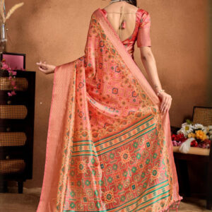 Mameraa Ethnic Motifs Woven Design Zari Saree - Image 4