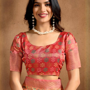 Mameraa Ethnic Motifs Woven Design Zari Saree - Image 6