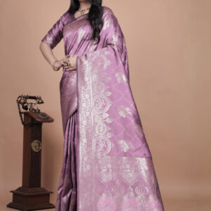 Mameraa Ethnic Motifs Woven Design Zari Saree - Image 4