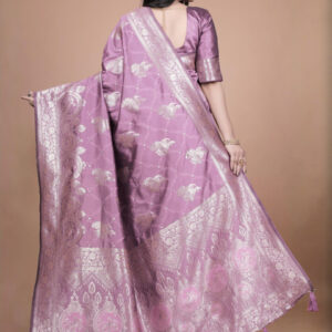 Mameraa Ethnic Motifs Woven Design Zari Saree - Image 5