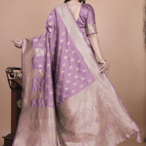 Mameraa Ethnic Motifs Woven Design Zari Saree - Image 3