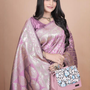 Mameraa Ethnic Motifs Woven Design Zari Saree - Image 2