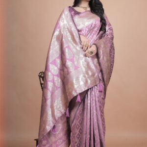 Mameraa Ethnic Motifs Woven Design Zari Saree - Image 5