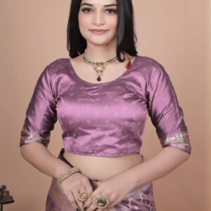 Mameraa Ethnic Motifs Woven Design Zari Saree - Image 6