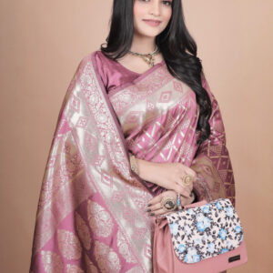 Mameraa Ethnic Motifs Woven Design Zari Saree - Image 5
