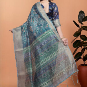 Mameraa Ethnic Motifs Woven Design Zari Saree - Image 4