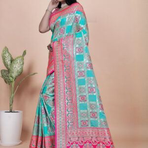 Mameraa Ethnic Motifs Woven Design Zari Saree - Image 2