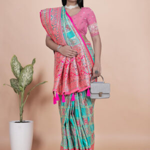 Mameraa Ethnic Motifs Woven Design Zari Saree - Image 4