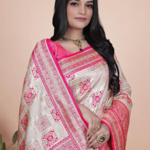 Mameraa Ethnic Motifs Woven Design Zari Saree - Image 2