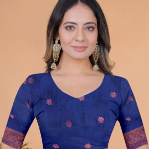 Mameraa Ethnic Motifs Woven Design Zari Saree - Image 6