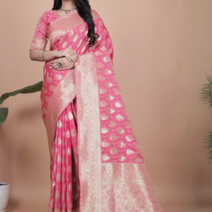 Mameraa Ethnic Motifs Woven Design Zari Saree - Image 1