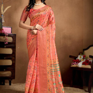 Mameraa Ethnic Motifs Woven Design Zari Saree - Image 1