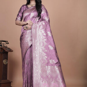 Mameraa Ethnic Motifs Woven Design Zari Saree - Image 1