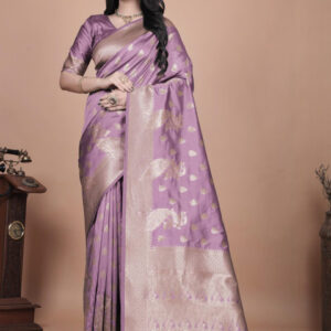 Mameraa Ethnic Motifs Woven Design Zari Saree - Image 1