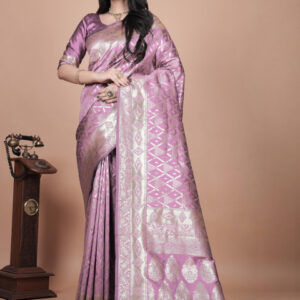 Mameraa Ethnic Motifs Woven Design Zari Saree - Image 1