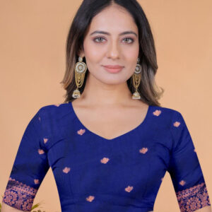 Mameraa Ethnic Motifs Woven Design Zari Saree - Image 6