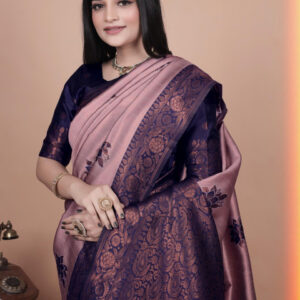 Mameraa Ethnic Motifs Woven Design Zari Saree - Image 2