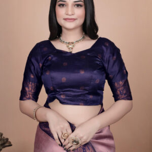 Mameraa Ethnic Motifs Woven Design Zari Saree - Image 6