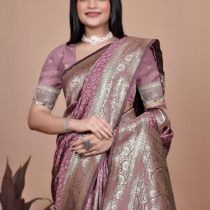 Mameraa Ethnic Motifs Woven Design Zari Saree - Image 2