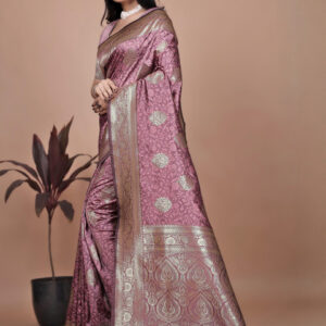 Mameraa Ethnic Motifs Woven Design Zari Saree - Image 3