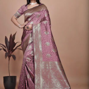 Mameraa Ethnic Motifs Woven Design Zari Saree - Image 5
