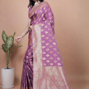 Mameraa Ethnic Motifs Woven Design Zari Saree - Image 4