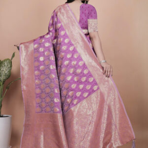 Mameraa Ethnic Motifs Woven Design Zari Saree - Image 5