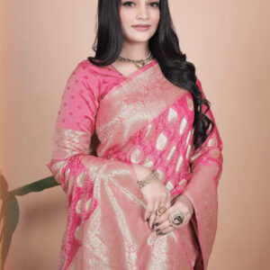 Mameraa Ethnic Motifs Woven Design Zari Saree - Image 2