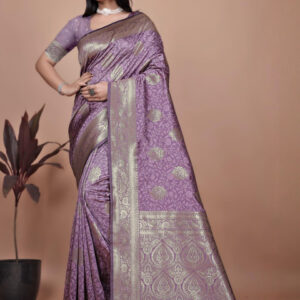 Mameraa Ethnic Motifs Woven Design Zari Saree With Blouse Piece - Image 4