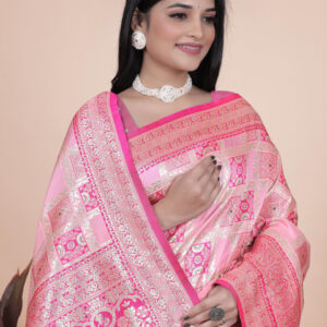 Mameraa Ethnic Motifs Woven Design Zari Saree With Blouse Piece - Image 2