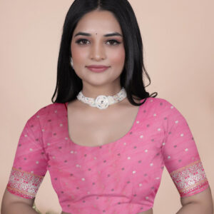 Mameraa Ethnic Motifs Woven Design Zari Saree With Blouse Piece - Image 6