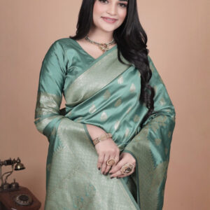 Mameraa Ethnic Motifs Zari Art Silk Handloom Saree - Image 2