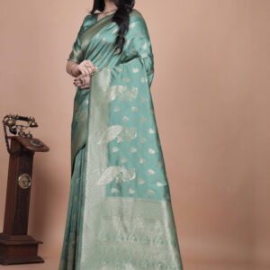 Mameraa Ethnic Motifs Zari Art Silk Handloom Saree - Image 4