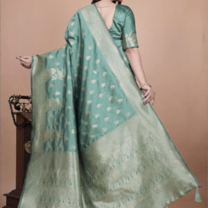Mameraa Ethnic Motifs Zari Art Silk Handloom Saree - Image 5