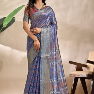 Mameraa Ethnic Motifs Zari Saree - Image 1