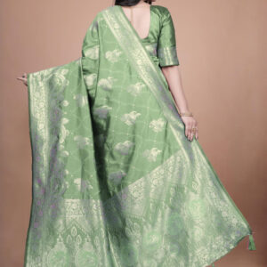 Mameraa Ethnic Motifs Zari Saree - Image 5