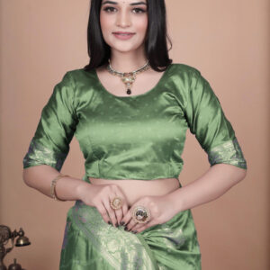 Mameraa Ethnic Motifs Zari Saree - Image 6