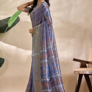 Mameraa Ethnic Motifs Zari Saree - Image 2