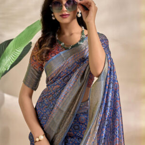 Mameraa Ethnic Motifs Zari Saree - Image 4