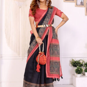 Mameraa Floral Art Silk Saree - Image 5