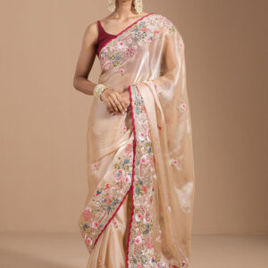 Mameraa Floral Embroidered Saree - Image 1