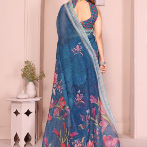 Mameraa Floral Printed Saree - Image 4