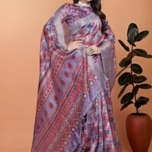 Mameraa Floral Printed Saree - Image 3