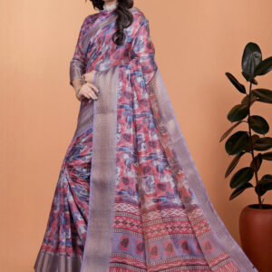 Mameraa Floral Printed Saree - Image 4
