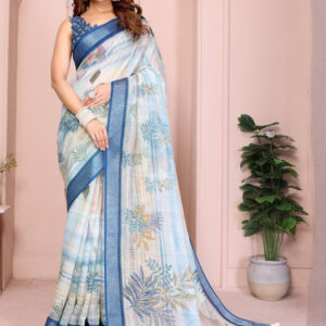 Mameraa Floral Printed Saree - Image 1