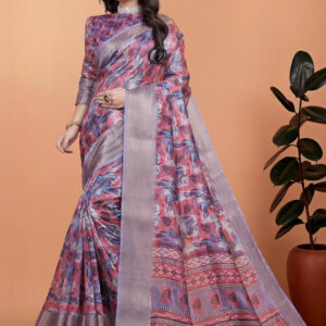 Mameraa Floral Printed Saree - Image 1